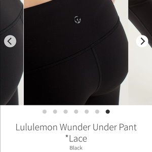 Lululemon Low Rise Wunder Under Pant *Lace sz4